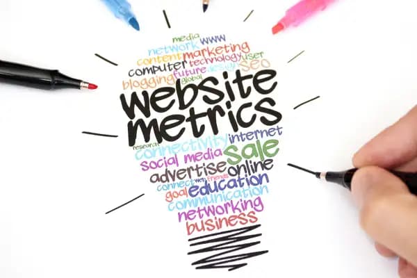 digital design saying website metrics